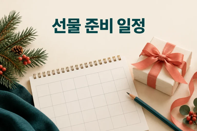 시즌 선물 준비 일정 짜기, 크리스마스부터 설날·졸업·입학까지 역순으로 계획하세요