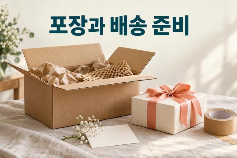 선물 포장과 택배 포장 구분하기, 겉상자부터 카드 위치까지 준비하는 순서